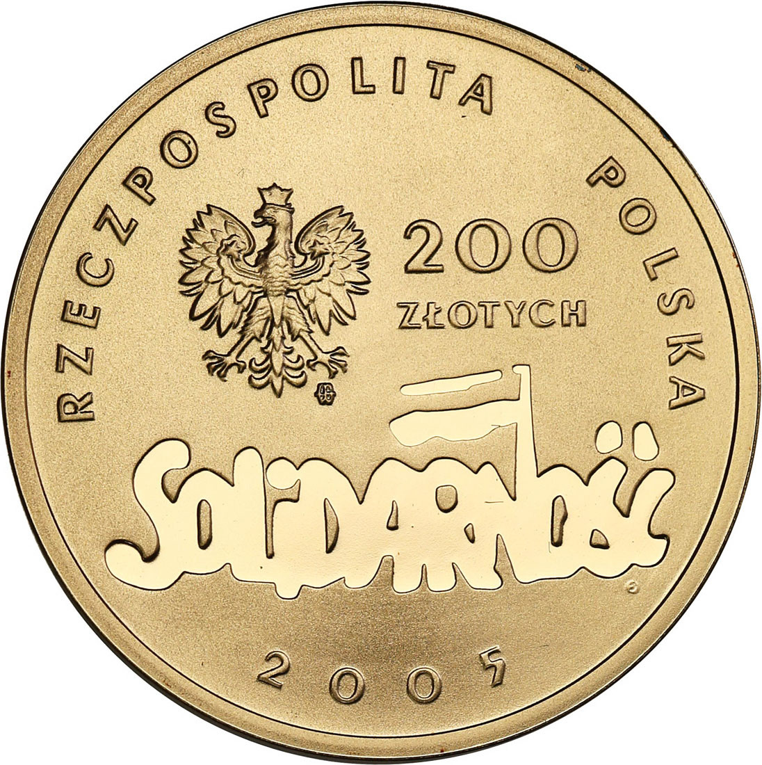 III RP. 200 złotych 2005 25-lecie NSZZ Solidarność
